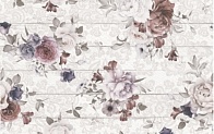 Керамическая плитка Панно Шебби Шик белый Цветы яркие 40*60 1606-0006