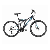 Велосипед BLACK ONE Phantom FS 26D серый/голубой/серебристый 18"