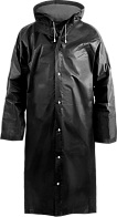 Плащ-дождевик ЭВА с капюшоном на кнопках черный (KOMFI)