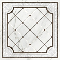 Керамическая плитка Капелла вставка напольная белая (CP6R052) 42*42