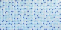 Панель ПВХ ДЕКОПАН 956х480 0,3мм мозайка Микс синий