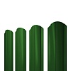Евроштакетник Радиусный фигурный рез 100х1300 Зеленый мох 2-ух сторонний окрас