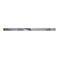 Керамическая плитка Берген бордюр стеклянный серый 3,5х60