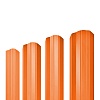 Евроштакетник Волна фигурный рез 96х1200 Оранжевый