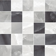 Керамическая плитка Prime декор мозаичный микс серый MM34040 25х25