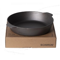 Сковорода-жаровня чугунная термообработанная 240х65 /арт.BС240652/ (BONIRON)