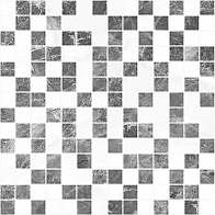 Керамическая плитка Crystal декор мозаика серый+белый 30х30
