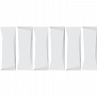 Керамическая плитка Evolution рельеф кирпичи белый (EVG053) 20x44