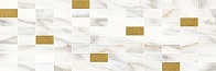 Керамическая плитка Aragon Декор мозаичный белый золото MM60157 20х60
