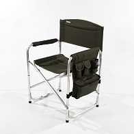 Кресло складное до 100кг СЛЕДОПЫТ с карманом на подлокотнике алюминий хаки /арт.PF-FOR-SK11/