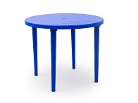 Стол пластиковый круглый синий 970х740