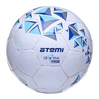 Мяч футбольный №5 CRYSTAL ПВХ бел/темно син окруж 68-70 (ATEMI)