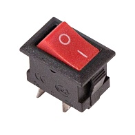 Выключатель клавишный 220V 3А (2с) ON-OFF/ красный Micro/