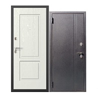 Дверь П4 СЕРЕБРО 860х2050 левая, 2 контура, сталь1,2мм, МДФ Белый ясень, выдавка на металле, 2замка