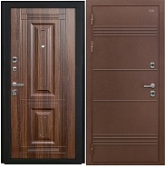 Дверь металлическая Dorston TERMO D5 антик медный /Ф-2 Статус коньяк, ЗК (860*2050) левая