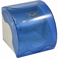 Диспенсер для туалетной бумаги PUFF-7105, малый, синий, пластик 14,5х15,5х14,4см