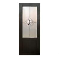 Дверь царговая ЭкоШпон мод 33 Венге 900 худ.стекло