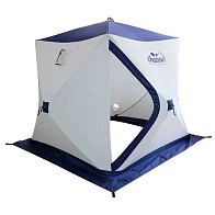 Палатка зимняя куб Следопыт "2-х местная, 3 слоя, цв бело-синий