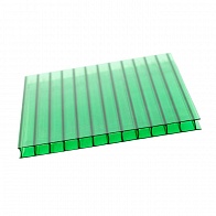 Поликарбонат сотовый 4мм 0,6кг/кв.м 2,1х6м зеленый (Skyglass)