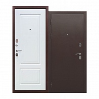 Дверь П8 960х2050лев., 3контура, сталь1,5мм, МДФ10мм Листв.беж, 2 замка, глазок, антик медь.