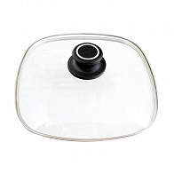 Крышка для посуды стеклянная 28см /квадрат/