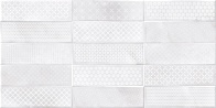 Керамическая плитка Carly рельеф кирпичи декорированная светло-серый (CSL524D) 29,8x59,8
