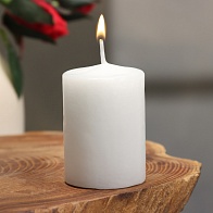 Свеча-цилиндр ароматическая Белая лилия 4х6см, 4723620