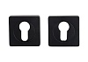 Накладка квадрат. на цилиндр S-Locked A-20 BL/BL матовый черный (кругл. вставка)