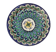 Тарелка 15см Цветы (Риштанская керамика)