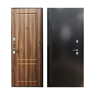 Дверь П8 ВЯЗ БАРОН темный 960х2050 левая, 3 контура, сталь1,2мм, МДФ10мм ФЛ-117, 2замка, антик медь
