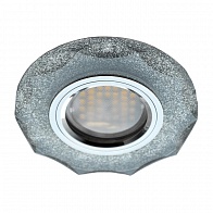 Светильник точечный MR16 GU5.3 DL1653 25х90мм (ECOLA) /круг стекло cереб.блеск/хром арт. FS1653EFF/