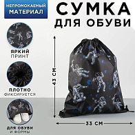 Сумка для обуви болоневая «Космонавт», 43х33 см