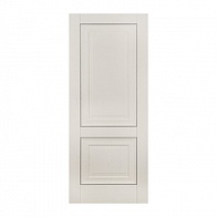 Дверь межкомнатная царговая модель 61 Белый софт, молдинг серебро