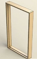 Коробка деревянная для стеклянной двери 1,95м