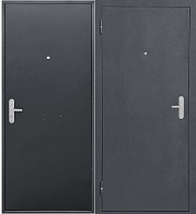 Дверь металл/металл ПРОРАБ 1 полотно 4,5см, СЕРЕБРО, 860х2050 левая