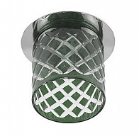 Светильник точечный G9 DK54 CH/GG (ЭРА) /декор стекл.стакан "ромб", 220V, 40W хром/серо-зеленый/
