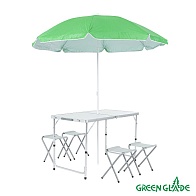 Набор мебели туристический складной (стол 120х60см+4 стула ) (Green Glade) /арт.М790-1/