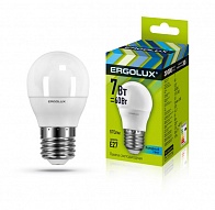 Лампа свд Е27 G45 7Вт 4500К 570Lm (ERGOLUX) /арт. LED-G45-7W-E27-4K/