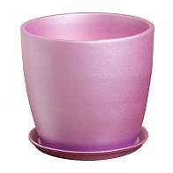 Горшок для цветов керамика 5л (Осень) /перламутр фиолетовый/