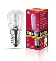 Лампа накаливания E14 15Вт 220В (Camelion) /для холодильников /