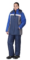 Куртка женская зимняя ФРИСТАЙЛ дюспа т.синяя со стальным (РОССИЯ)