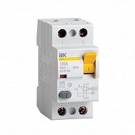 Выключатель дифференциальный тока двухполюсный (IEK) /ВД1-63 40А 30мА арт. MDV10-2-040-030/
