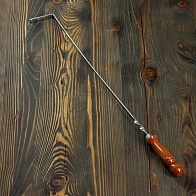 Кочерга узбекская 50х1 деревянная ручка узор, ст3мм