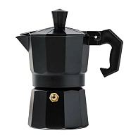 Кофеварка гейзерная на 1 чашку Alum black (Доляна)