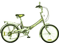 Велосипед BLACK AQUA Street Beat 1221 20" 6ск серый-зеленый