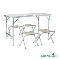 Набор мебели туристический складной (стол 120х60см+4 стула ) (Green Glade) /арт.Р749/