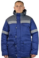 Куртка мужская зимняя СУРГУТ смесовая ткань т.синий/серый (ФОРМЕКС)