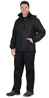 Куртка мужская демисезонная ПРАГА-ЛЮКС таслан удлиненная черная (РОССИЯ)