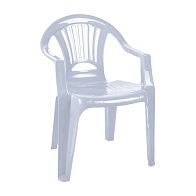 Кресло пластиковое белое ЛУЧ /арт.101053-Б/