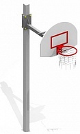 Стойка баскетбольная со щитом и сеткой,оц (6500)